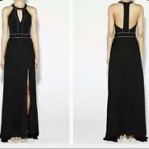 NWT Nicole Miller formal black gown maxi floor length